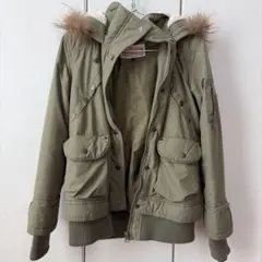 PINK LATTE フード付きジャケット Sサイズ オリーブグリーン