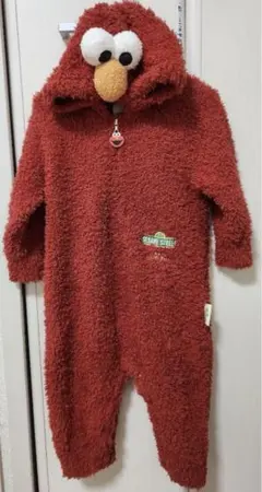 未使用　ジェラートピケ　エルモ　フリースロンパース