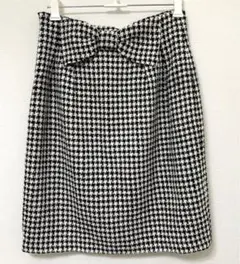 デビュードフィオレ☆タイトスカート☆チェック☆リボン