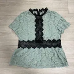 ★ZARA★レースぺプラムトップス★