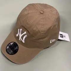 タグ付き NEWERA 9TWENTY キャップ 帽子 ベージュ フリーサイズ