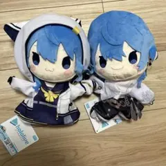 ホロライブ　パペットぬいぐるみ　猫耳パーカー　星街すいせい　2種セット