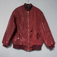 中綿入りMA-1 ジャケット レッド