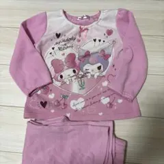 サンリオ マイメロディ クロミ 裏起毛 蓄光パジャマ 110cm