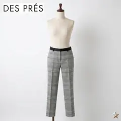 【美品】DES PRÉS デプレ 千鳥格子ジャガードパンツ S 日本製 上品