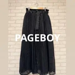 【PAGEBOY】異素材透け感スカート 春服 レース