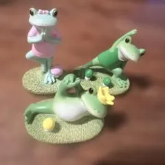 ヨガ カエル 置物 3体セット インテリア