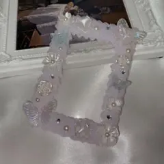 ホイップデコ 硬質ケース トレカケース /ピンク 紫 白 ホワイト 蝶 薔薇