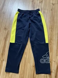 秋冬用　adidas ジャージ 紺/ 黄色 160cm