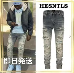 HESNTLS ホワイト ダメージデニムパンツ 28 drip HESNTLS ホワイト ダメージデニムパンツ 28 drip - メルカリ
