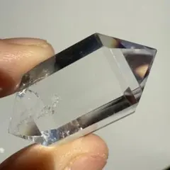 高品質 ヒマラヤ産水晶　六角柱ダブルポイント 12.8g　　底面磨き　自然石④
