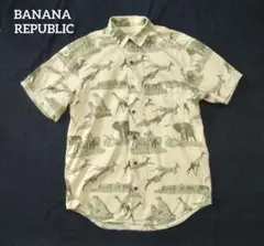 【希少】BANANA REPUBLIC ヴィンテージ アニマル柄 シャツ Y2Kのサムネイル