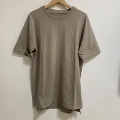 グレージュクルーネック 半袖袖折り返しゆったりTシャツ GYDA GRL ザラ