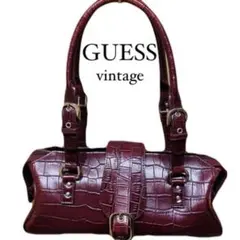 新品Guess bag y2k archive ゲス バッグ クロコ ボルドー