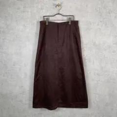 CHISOTTO チソット ロングスカート スエード風 Aライン F ブラウン
