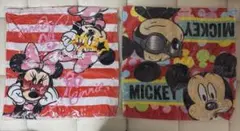 ミッキーマウス　ミニーマウス　ハンカチ　タオル　セット