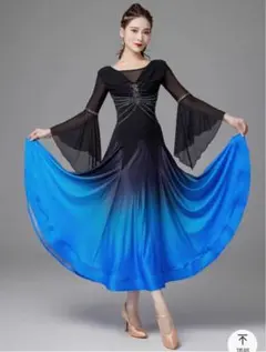 ダンス　社交ダンス衣装　フラメンコ　ダンスドレス　ダンスウェア　ドレス　新品