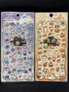 プチドロップステッカー ぐ～ぐ～やむやむ ユニコーン 国内正規品 2点セット