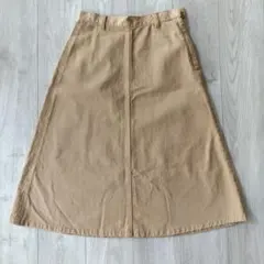 ナチュラルビューティーベーシック　ベージュ　コットンフレアスカート