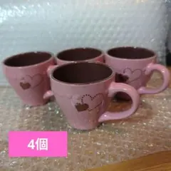 バレンタインマグカップ　ミニカップ　セット　スタバ風カップ　4個