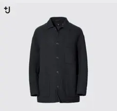 UNIQLO＋J ウールブレンド オーバーサイズ シャツジャケット XLブラック 新品 ユニクロ +J ウールブレンド オーバーサイズシャツ