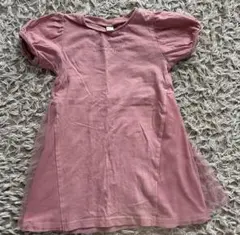 アプレレクール ロゴ入りワンピース ピンク 夏服 女の子服90cm