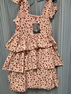【タグ付き試着のみ】リトルサニーバイトrose tiered dress ピンク