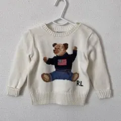 【美品】Ralph Lauren クマ刺繍 ニットセーター 18M