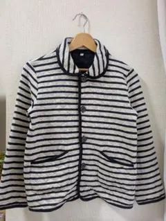 無印良品　キッズ　ストライプキルティングコートsize150