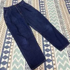 GU デニムパンツ ジーンズ タック入り ブルー系