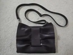 【数回使用のみ】ハンドメイド★リボンデザイン★フェイクレザー ミニショルダー