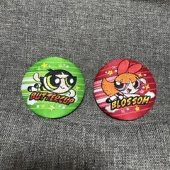 パワーパフガールズ 刺繍缶バッジ ブロッサム バターカップ