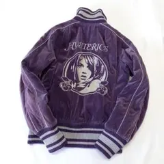 [美品] HYSTERIC GLAMOUR ネイビー スカジャン HYSTERIC GLAMOUR（ヒステリックグラマー）の「CR/WHAT'S BEHIND