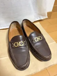 SalvatoreFerragamo ガンチーニ ローファー ブラウン 7½EEのサムネイル