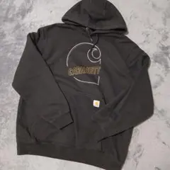 carhartt プリントフードパーカー　L