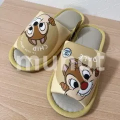 25【新品】ディズニー　チップとデール　ルームシューズ　スリッパ