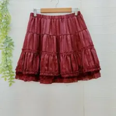 axes femme アクシーズファム ミニスカート ボルドー レース