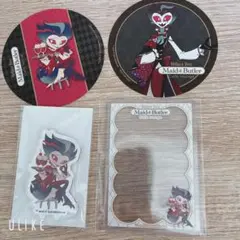 ハズビンホテル カフェ ルシファー 箔押しカード 缶バッジ まとめ売り 
