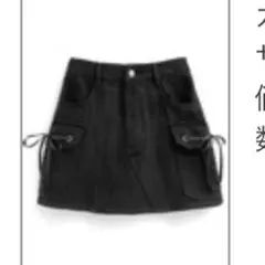 GRL 中町綾インパン裏地付きリボンカーゴミニスカート［nh135］ブラックSのサムネイル