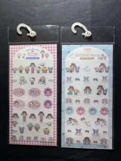 ペコちゃん　サンリオ 　マイメロ　クロミ　クリアシール　２枚セット