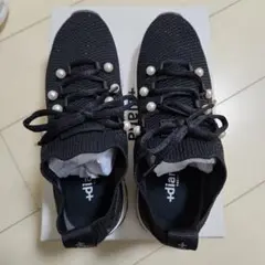 +diana パール付きブラックスニーカー24cm完売品