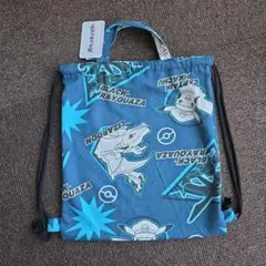 ポケモン　ナップサック 青　ブルー　ピカチュウ リザードン 体操着入れ
