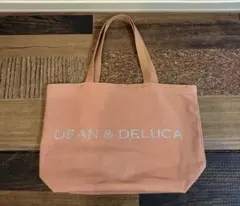 極美　DEAN&DELUCAディーン&デルーカ　トートバッグ　淡ピンク×シルバー