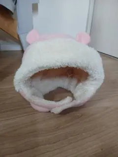 BeBe ベビー帽子 ピンク くま耳 ボア