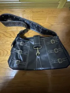 ブラウン ショルダーバッグ 合成皮革