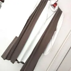 ハニーズブラウン ニット ロングジレベスト