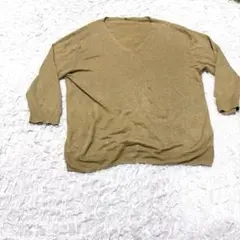 【無印良品】　(XL) セーター　ベージュ　レディース