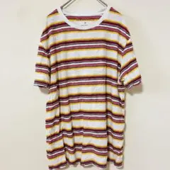 Aeropostale【M】レディース トップス マルチボーダー Tシャツ 綿のサムネイル