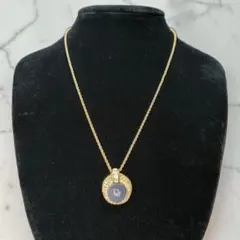 VINTAGE Dior ネックレス ストーン クリスタル ゴールド×ブラック
