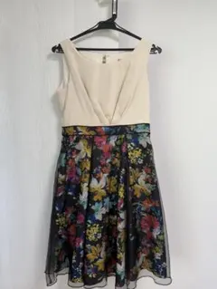 AIMER 花柄Aラインドレス 膝丈